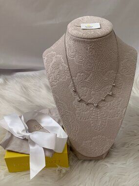 KENDRA SCOTT Haven Heart Crystal Choker Necklace in Silver